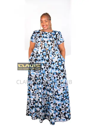 White Multicolored Maxi Dress- Free Dress- Pregnancy Friendl