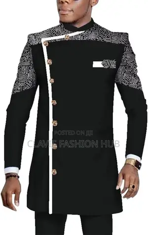 African Grooms Men Suits /Kitenge Suit