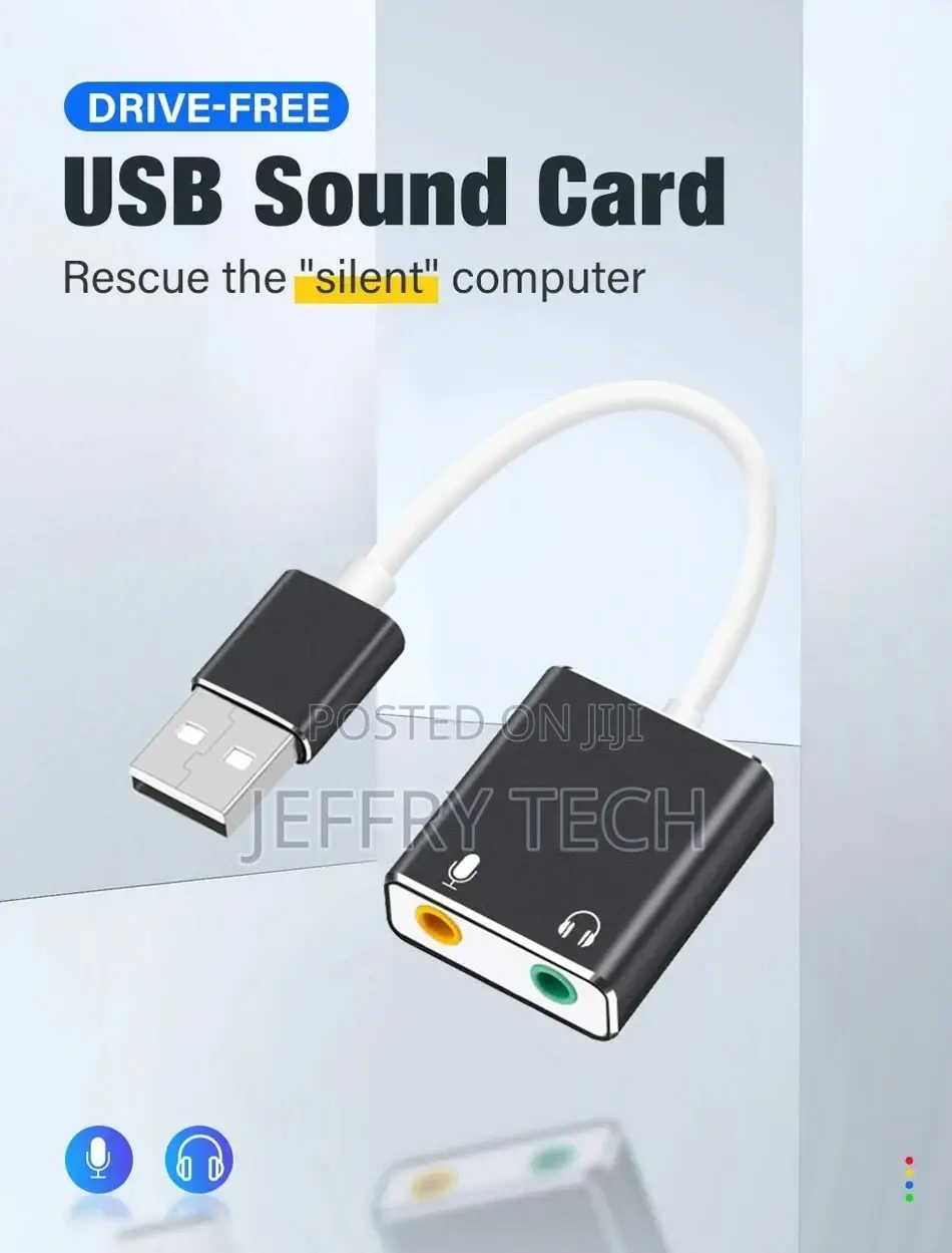 7.1 External USB Type C Sound Card Jack 3.5mm USB Audio