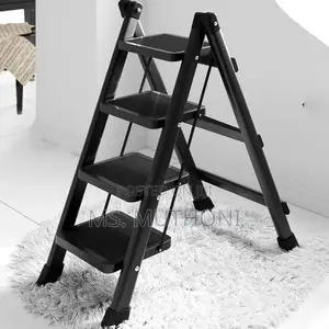 Black Sleek 4 Step Ladder