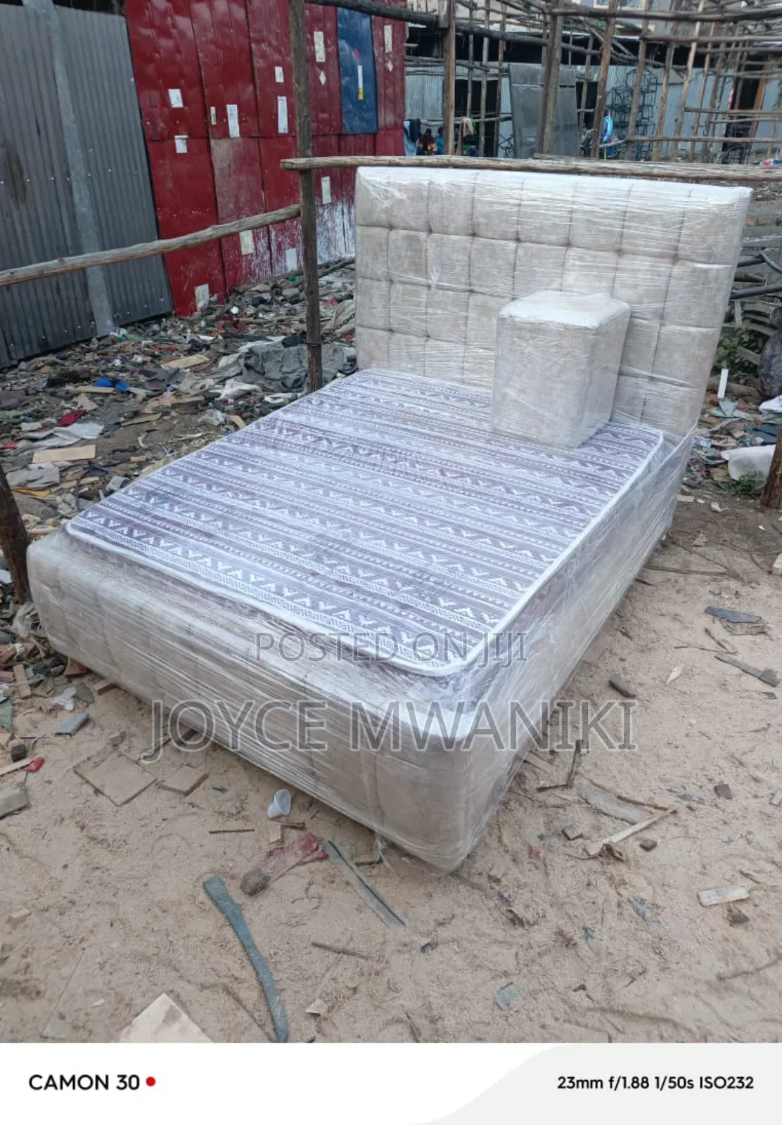Bed 5 by 6 Beige Colour 