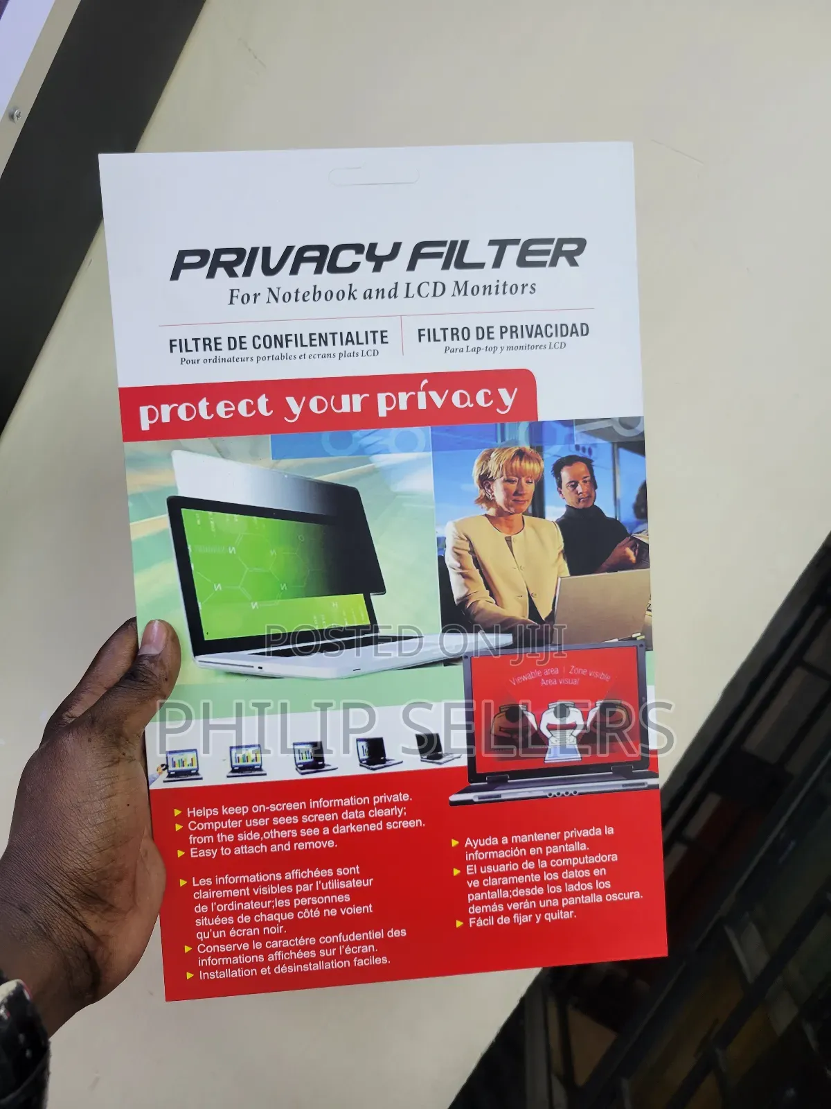Procase Privacy Screen Protector, Anti-Spy Tempered Glass