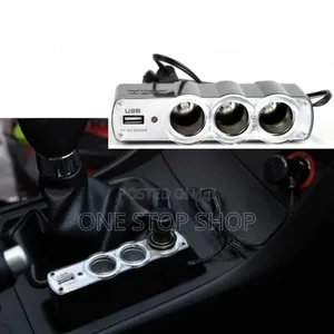 3.1A Car Charger With 1usb and 3cigarette Lighter Extension