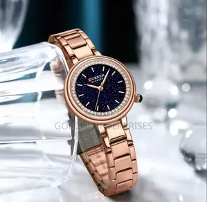 Rosegold-Black Classic CURREN Ladies Watch #9089