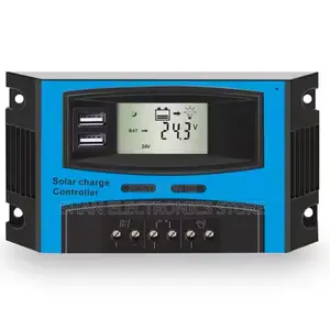 30A Intelligent 12v/24v Solar Panel Controller, Dual USB <>