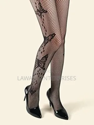 Sheer Mesh Butterfly Stockings