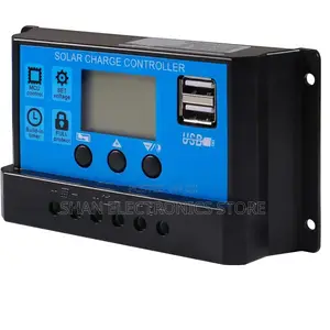 20A Durable. Quality Solar Charge Controller -PWM-LCD Blue.
