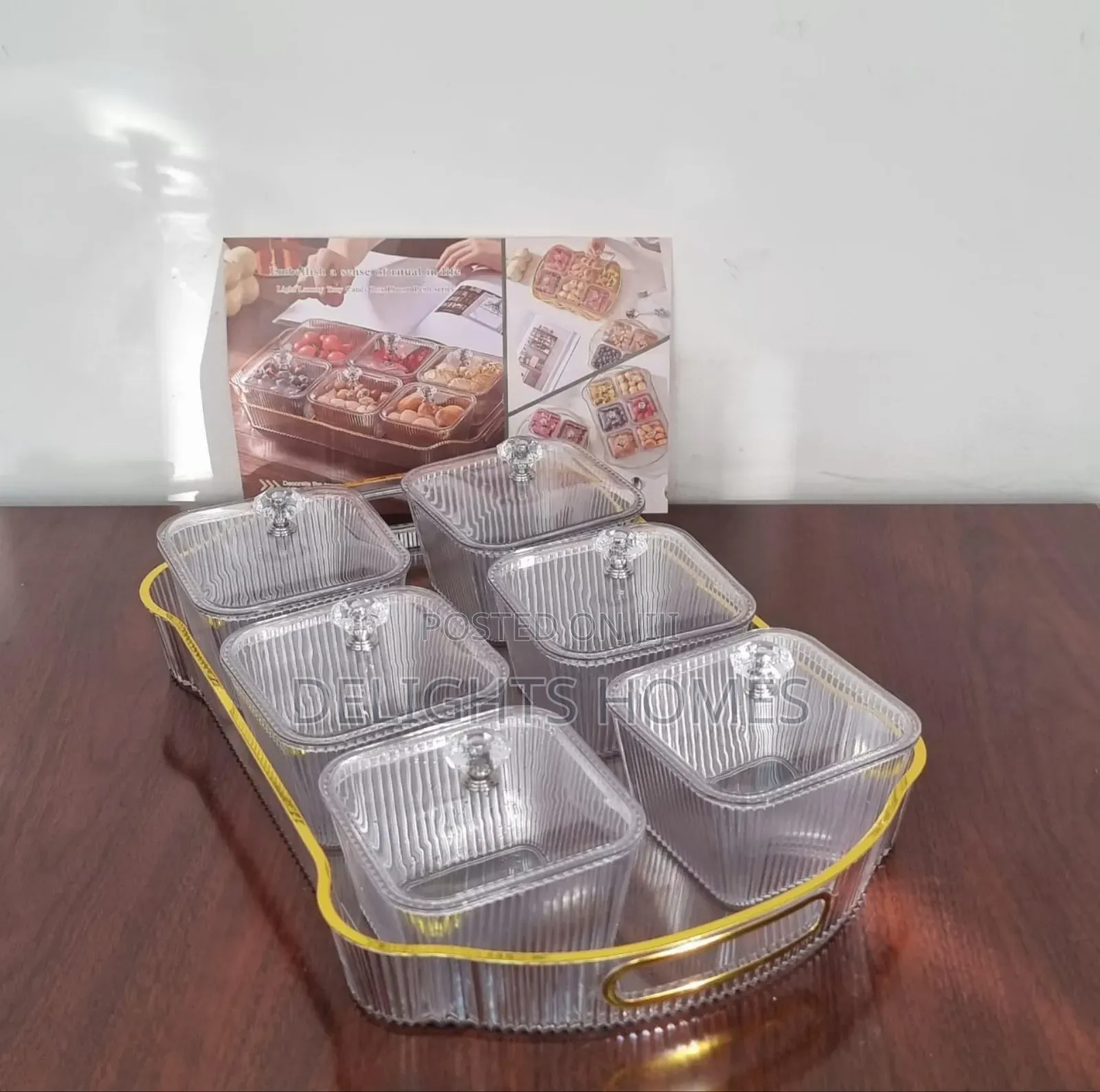 Acrylic Tray + 6pcs 420ml Candy Boxes