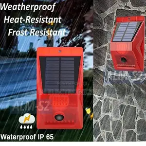 Solar-Powered Motion>Sensor Alarm With IR>Remote