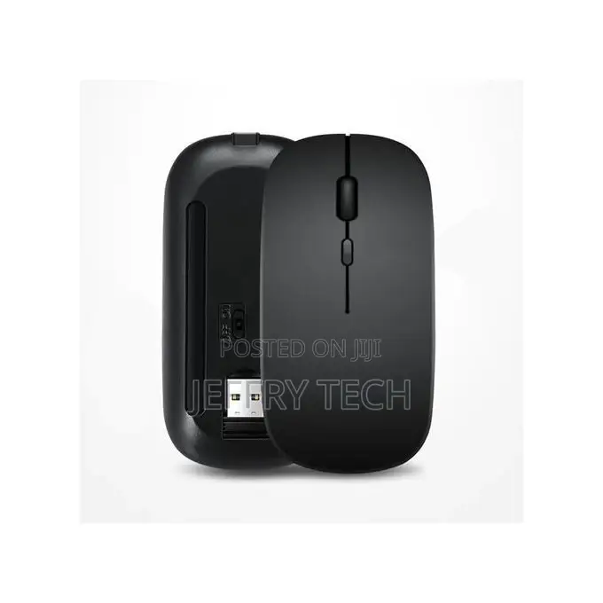 Rechargeable Wireless Mouse 2.4ghz Ultra Slim-Black