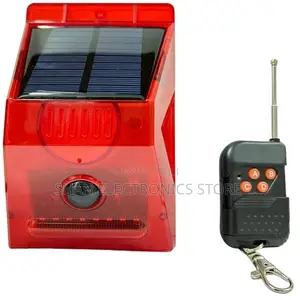 Motion Detector Led Solar Alarm 129db Loud Remote 4mode Ip65