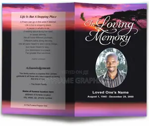 Funeral Program Printing A3