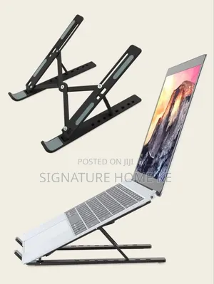 Metallic Foldable Laptop Stand-Black