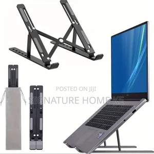 Metallic Foldable Laptop Stand-Black