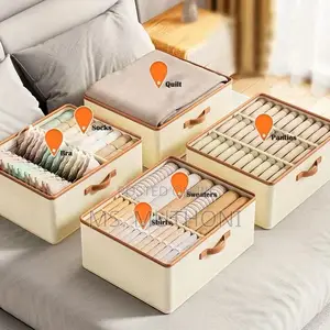 Versatile Foldable Double Compartment Closet Organizer