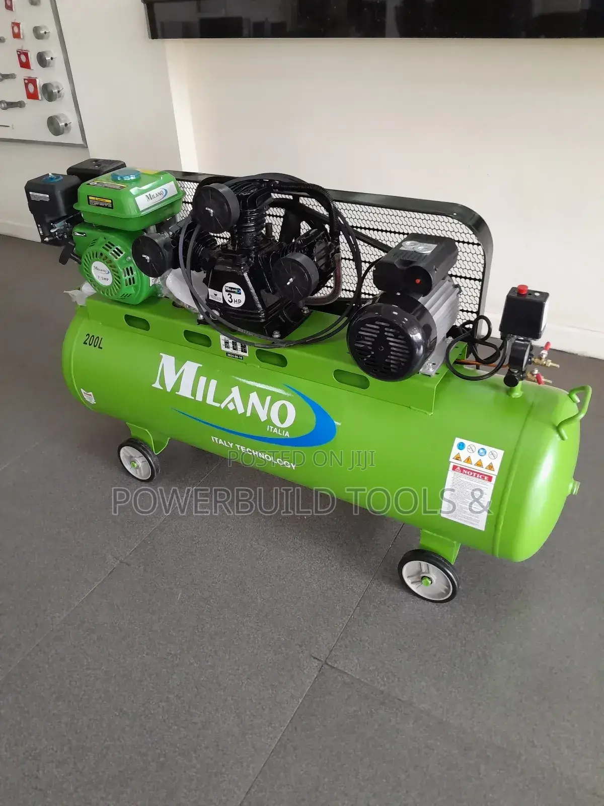 200L Petrol - Electric Milano Compressor