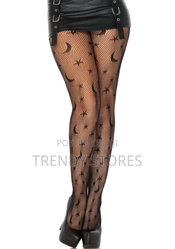 Star and Moon Fishnet Stockings