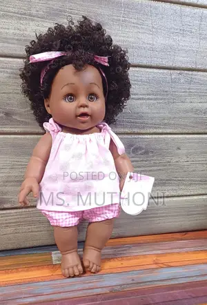 25cm American African Black Girl Doll With Dress