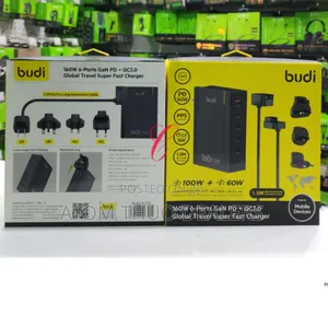 Budi AC350 160 W 6 Ports Gan Globaltravel Faster Charger