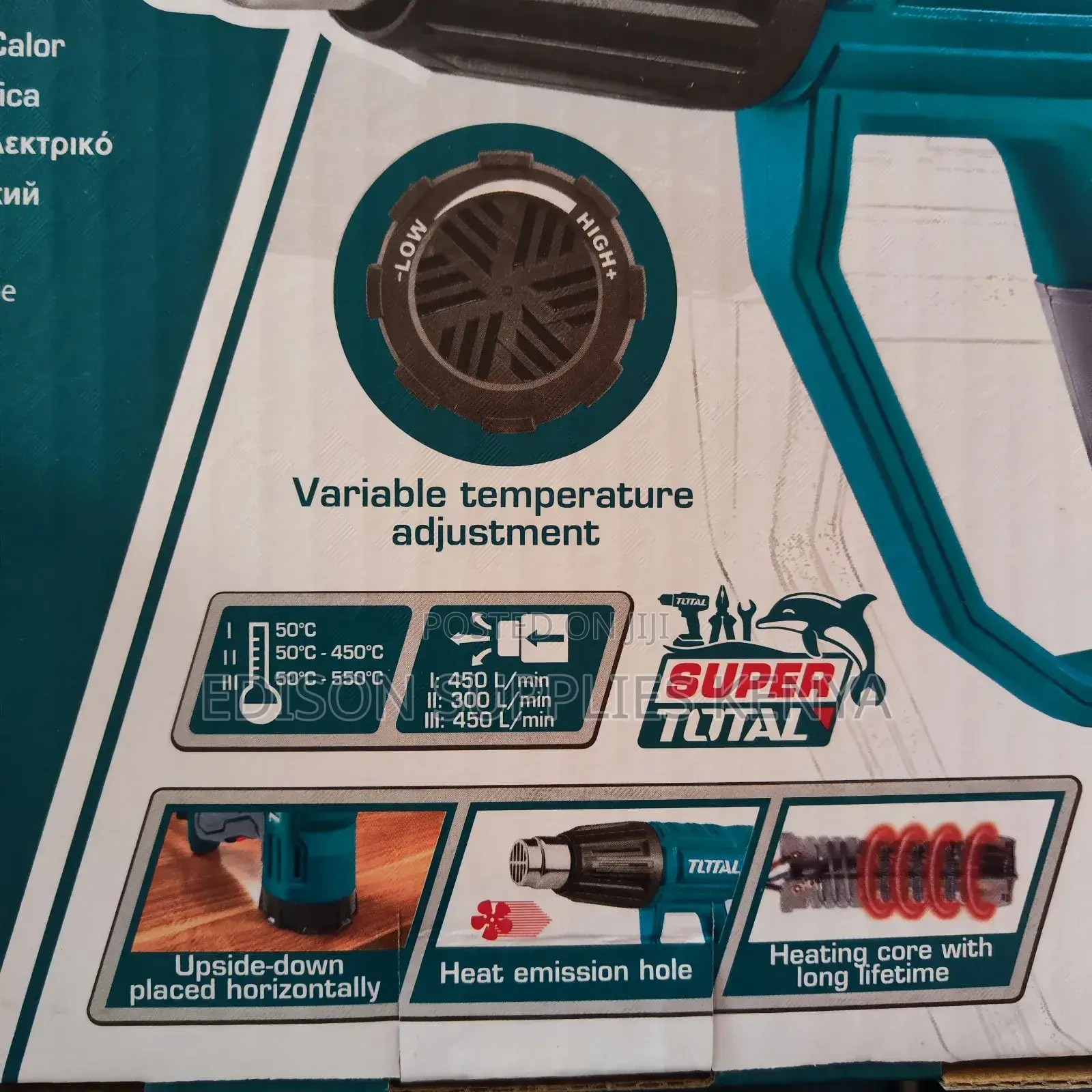 Total Heat Gun Variable Temperature Adjustment Rotating Dial