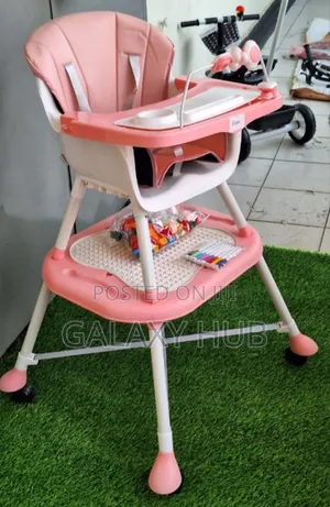 Baby 3 In1 Feeding Chair Pink in Colour Age 4-7years