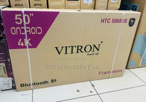 Vitron 50" Inch Frameless Uhd Android Tv Bluetooth -