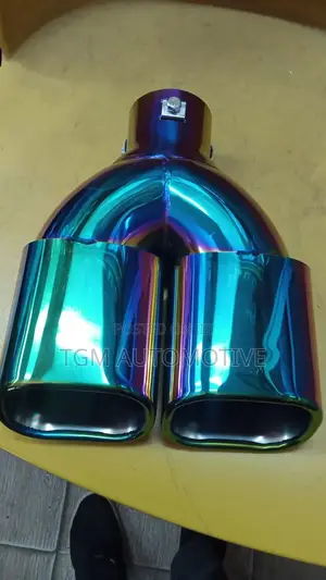 Double Pipe Coloured Rear Exhaust Tip