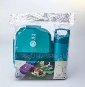 3 Compartment Lunch Box With Water Bottle