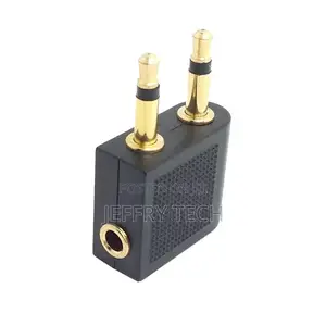 Airplane Headphone Adapter: Gold-Plated Flight Converters Fo