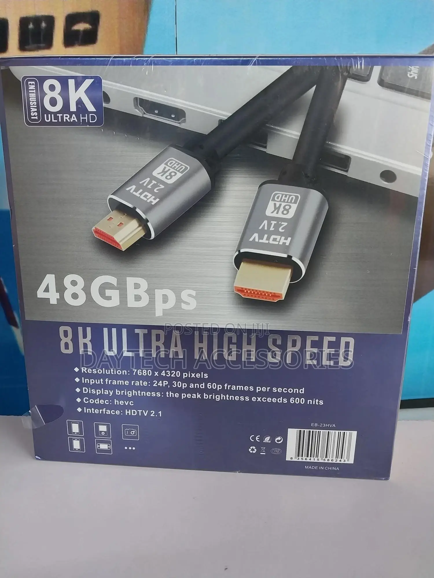 20m Hdmi 2.1 Cable, 48gbps Ultra Hd Lead High-Speed Cord
