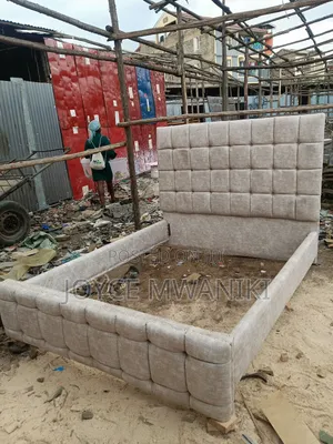 Bed 5 by 6 Beige Colour 