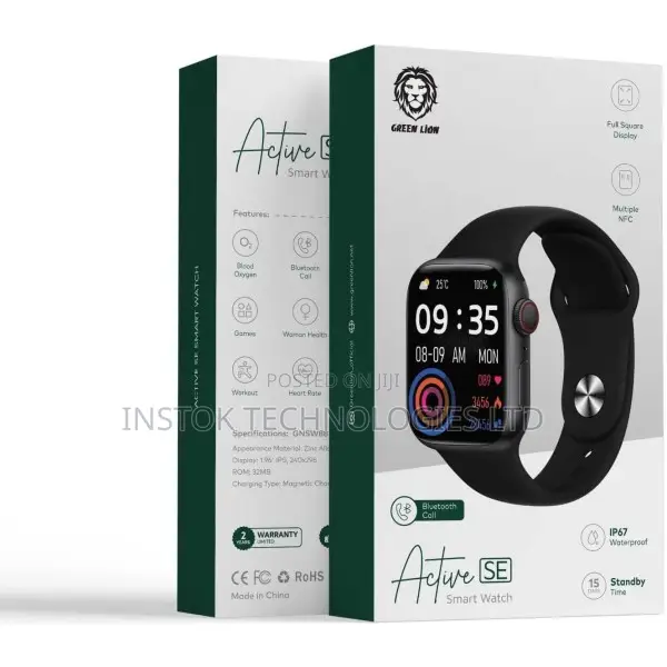 Green Lion Active SE Smart Watch - Black