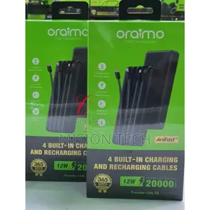 Oraimo Traveler Link 20,000mah Power Banks( Built in Cables