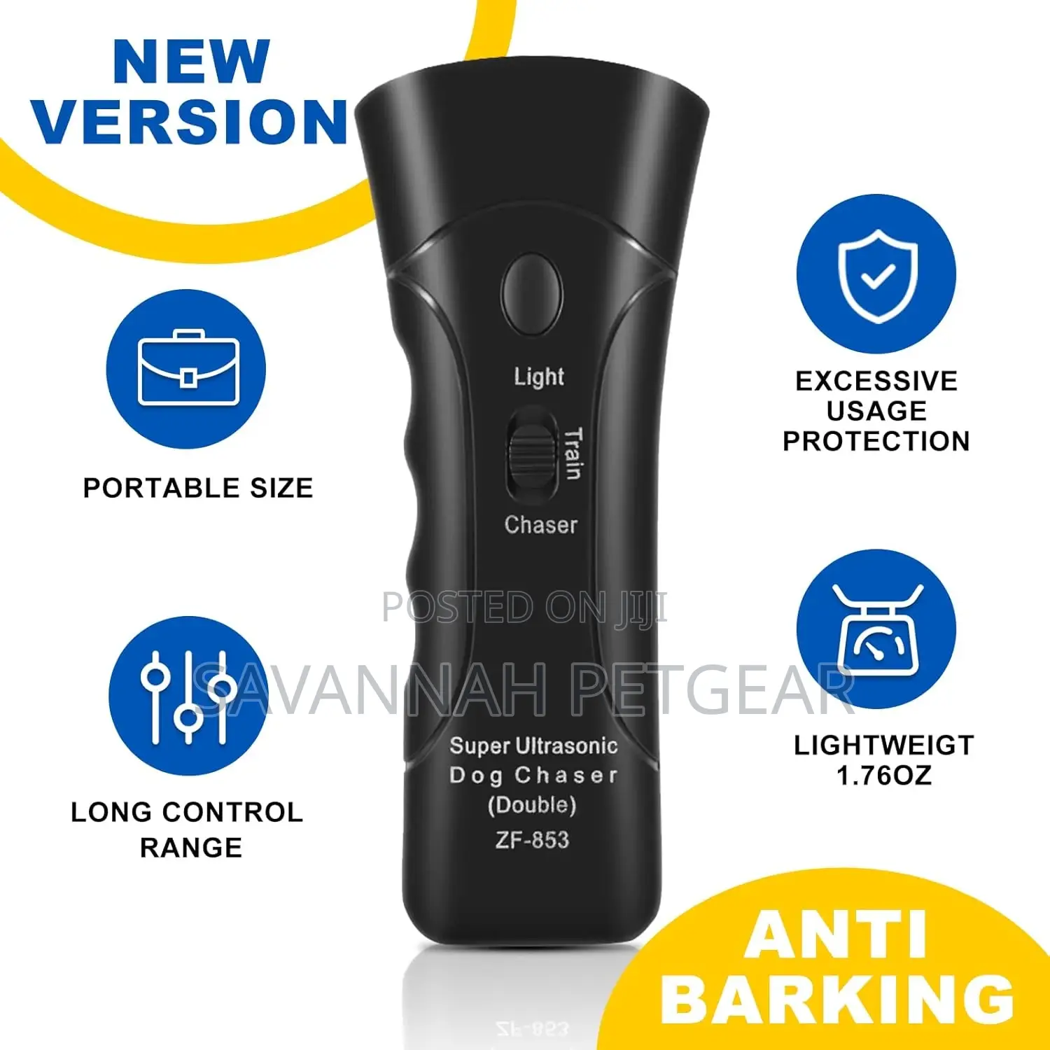Anti Barking Device Ultrasonic Dog Bark Deterrent LED Sensor