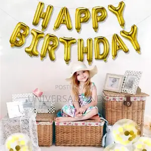 Happy Birthday Foil Gold Letter for Decoration