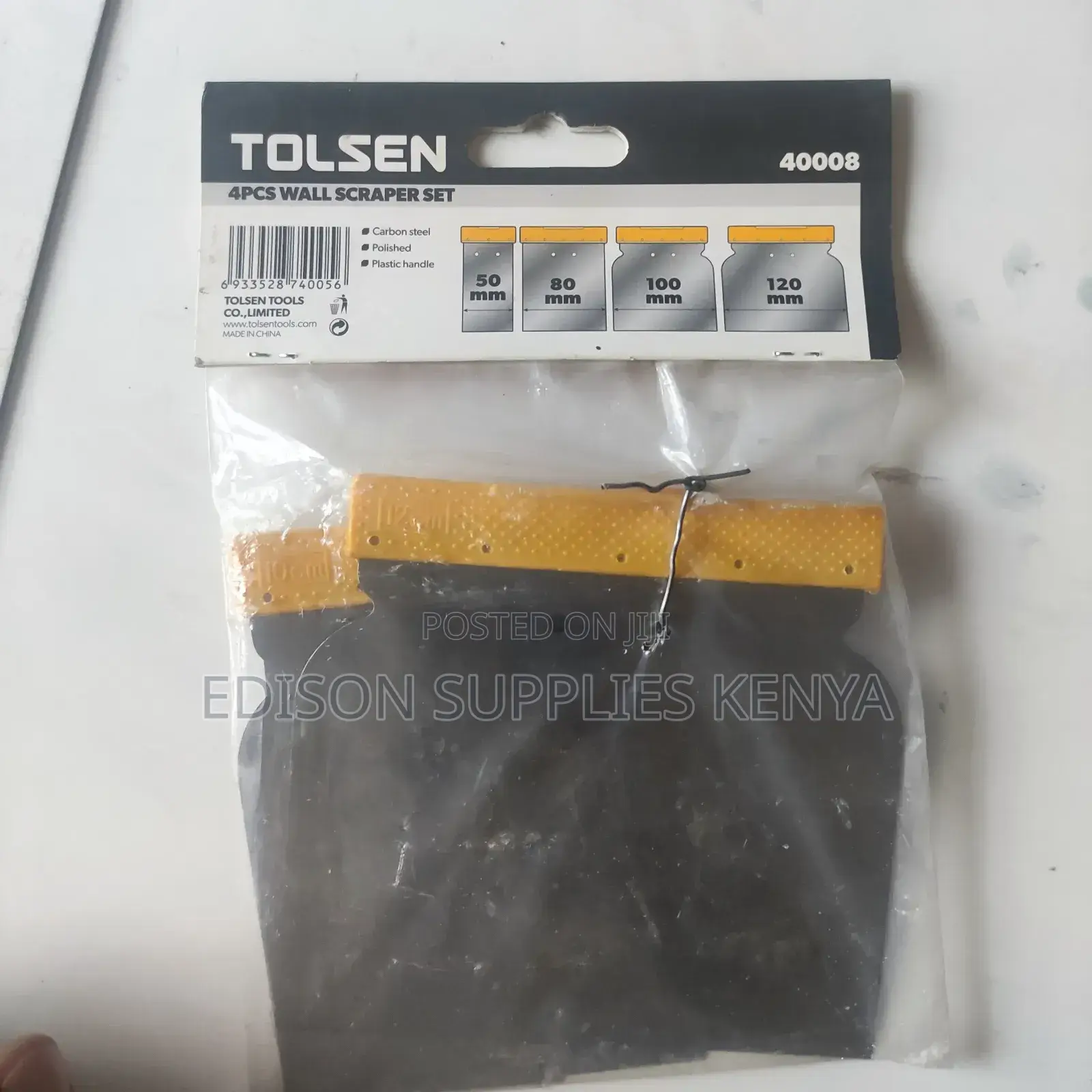 Scrapers Tolsen 4pcs Wall Scraper Set Grout Paint Stripper