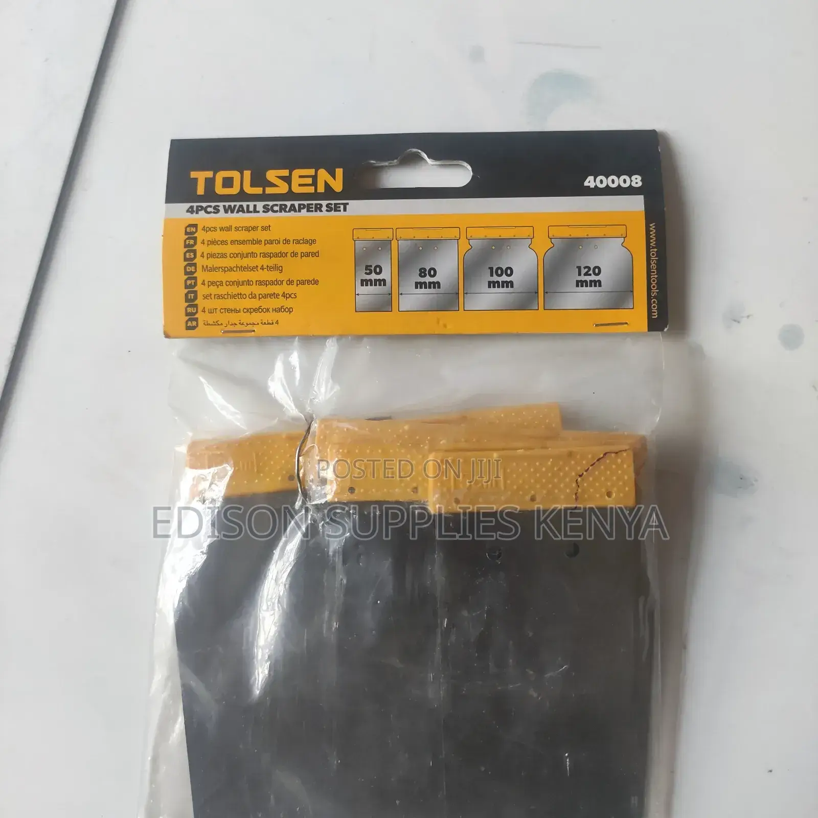 Scrapers Tolsen 4pcs Wall Scraper Set Grout Paint Stripper