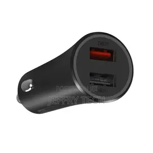 37W Dual-Port Car Charger – Black