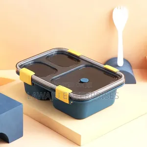 Blue 3 Compartment Bento Box