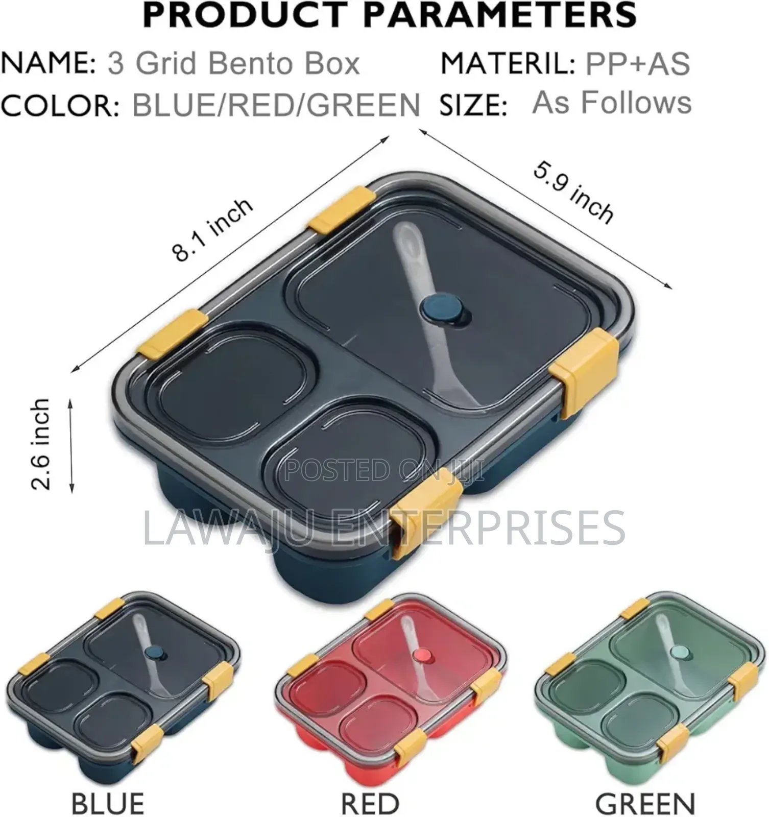 3 Grid Bento Box