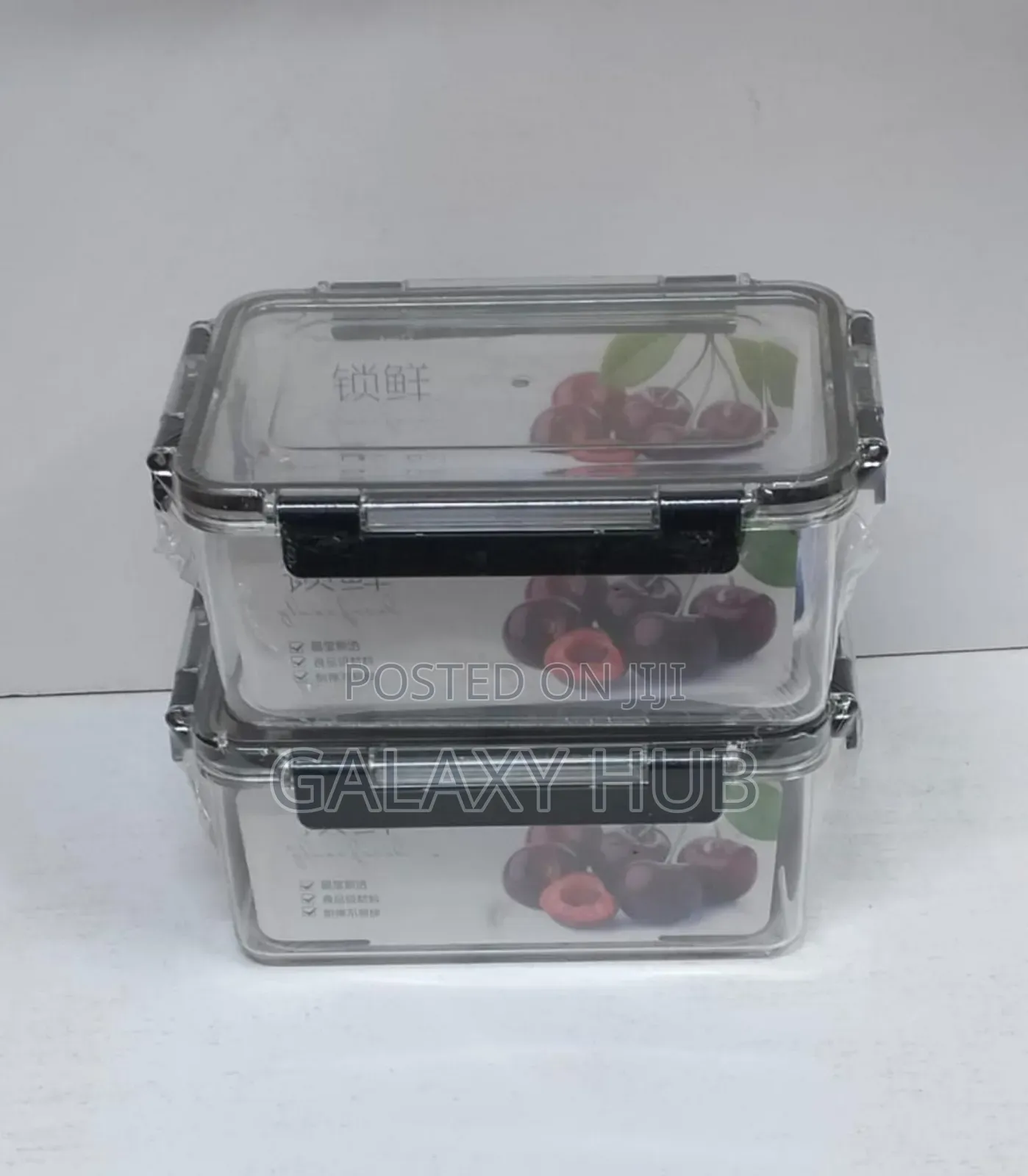 2pcs Clear Borosilicate Storage Containers 750ml