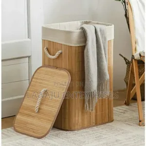Natural Laundry Basket With Rope Handles