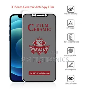 Privacy 9D Ceramic Screen Protector For iPhones.