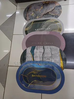 3D Bathroom Mat. Rubber Bottom