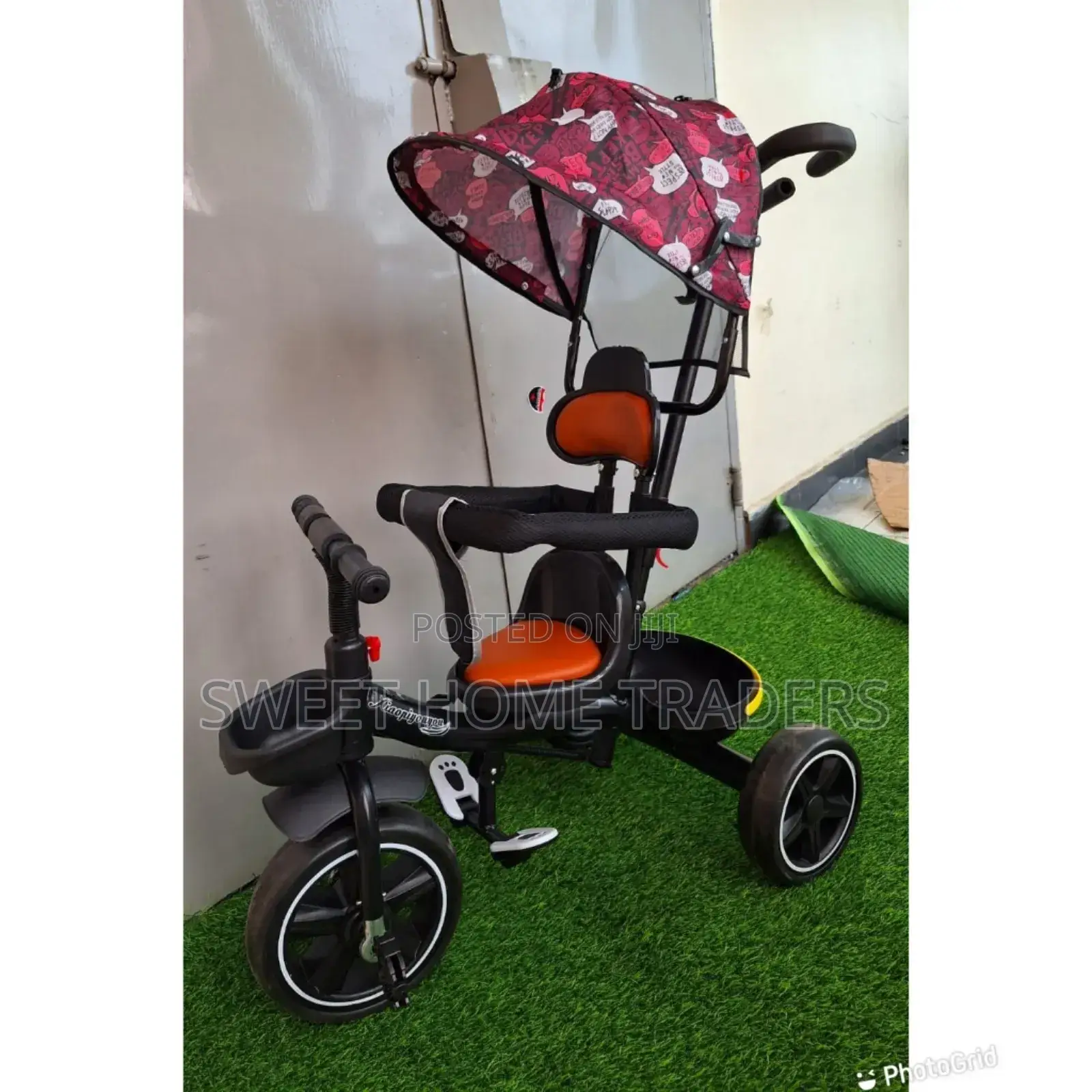 Tricycle With Canopy and Adjustable Handle