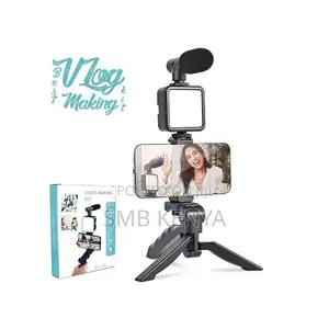 Ay-49 Video Production Kit (Mic+Led+Holder+Tripod)