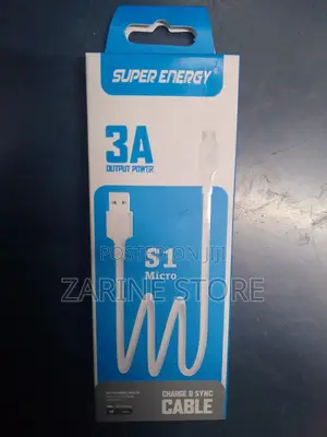 S1 Micro Android Fast Charging Cable 1 Metre Long, 3A Output