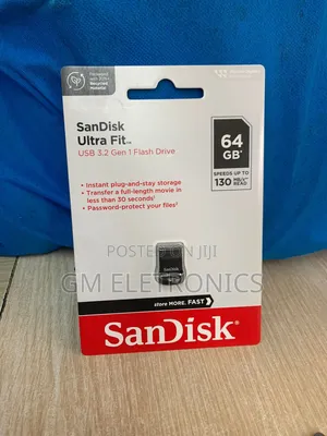 64gb Sandisk Ultra Fit Usb 3.1 Flash Drive. (Black)