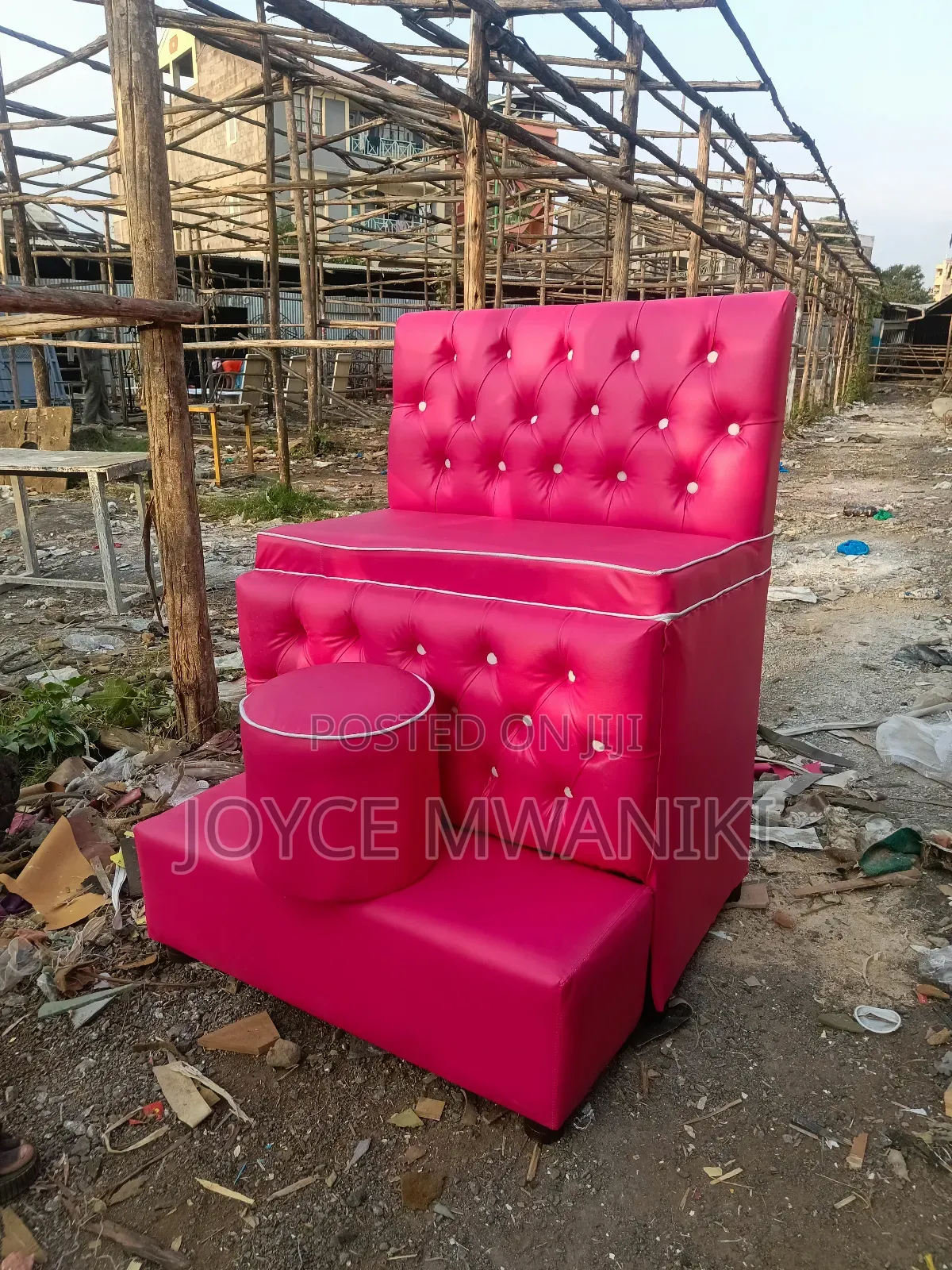 Pedicure Seat, Single Pink Colour 