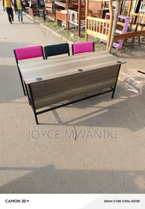 Computer Table 3 Seater With Chairs 